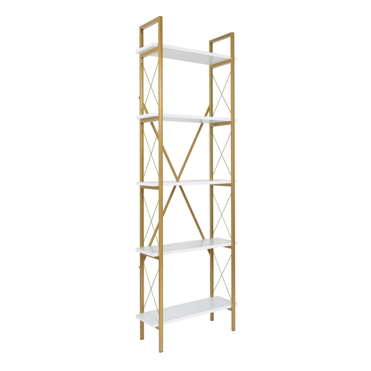 Habitat et Jardin Bibliothèque en bois  Elysian  - 90 x 33 x 180 cm - Or blanc