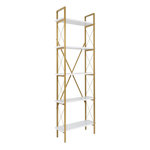 Habitat et Jardin Bibliothèque en bois  Elysian  - 90 x 33 x 180 cm - Or blanc