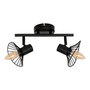 Voir la diapositive 1 : ATMOSPHERA Plafonnier 2 Lampes Orientables en Métal  Adelia  28cm Noir