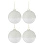 Voir la diapositive 1 : Paris Prix Lot de 4 Boules de Noël  Givre  10cm Blanc