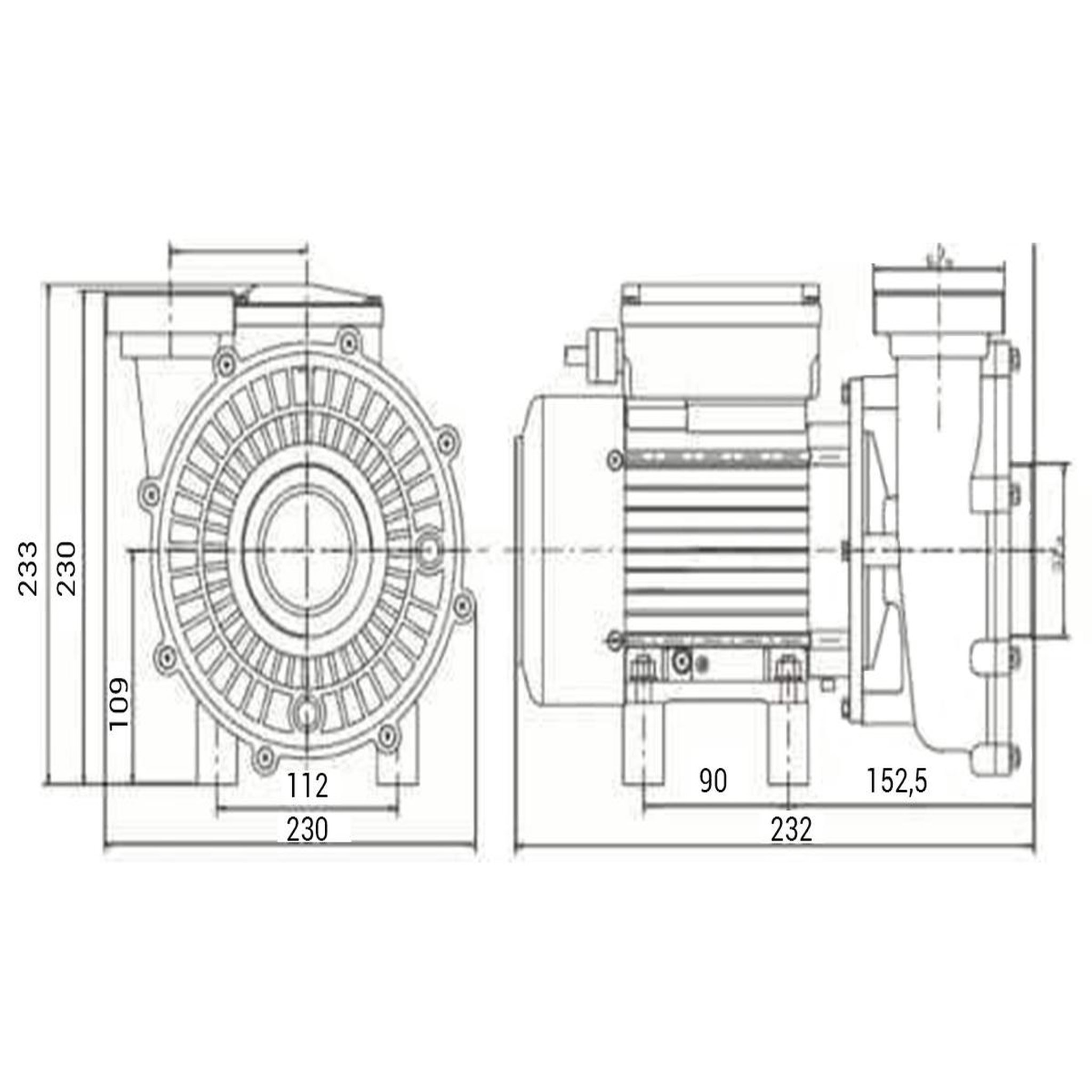Voir la diapositive 2 : ACIS Pompe Solubloc 20 compatible Desjoyaux P25 1,50 CV / 25 m³/h Mono - Acis