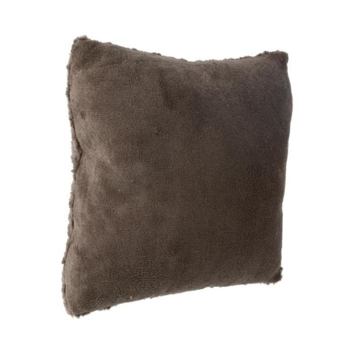 ATMOSPHERA Coussin Imitation Fourrure  Bouclée  45x45cm Taupe