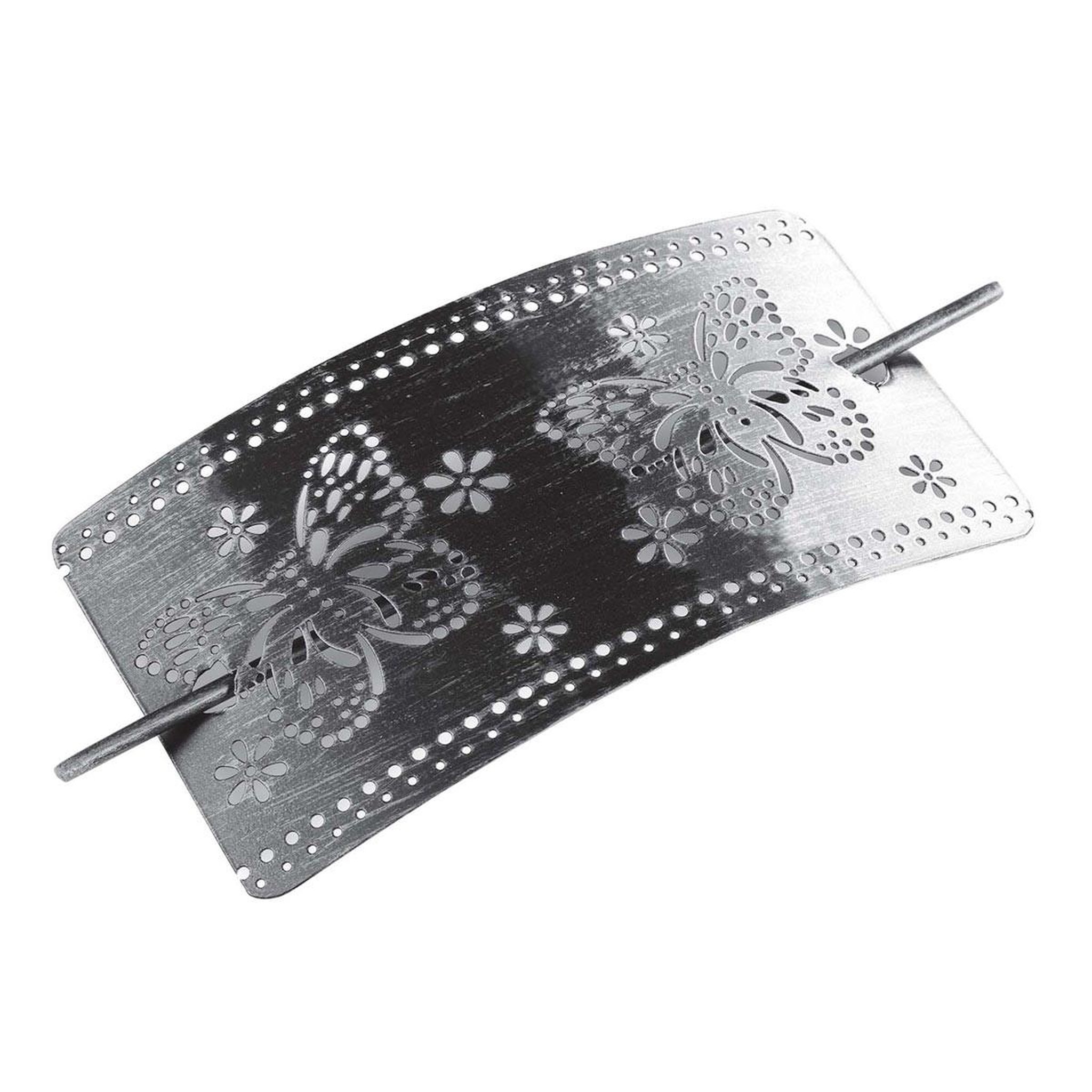 Douceur d'Intérieur Embrasse de rideau broche  epicea  17cm noir & argent