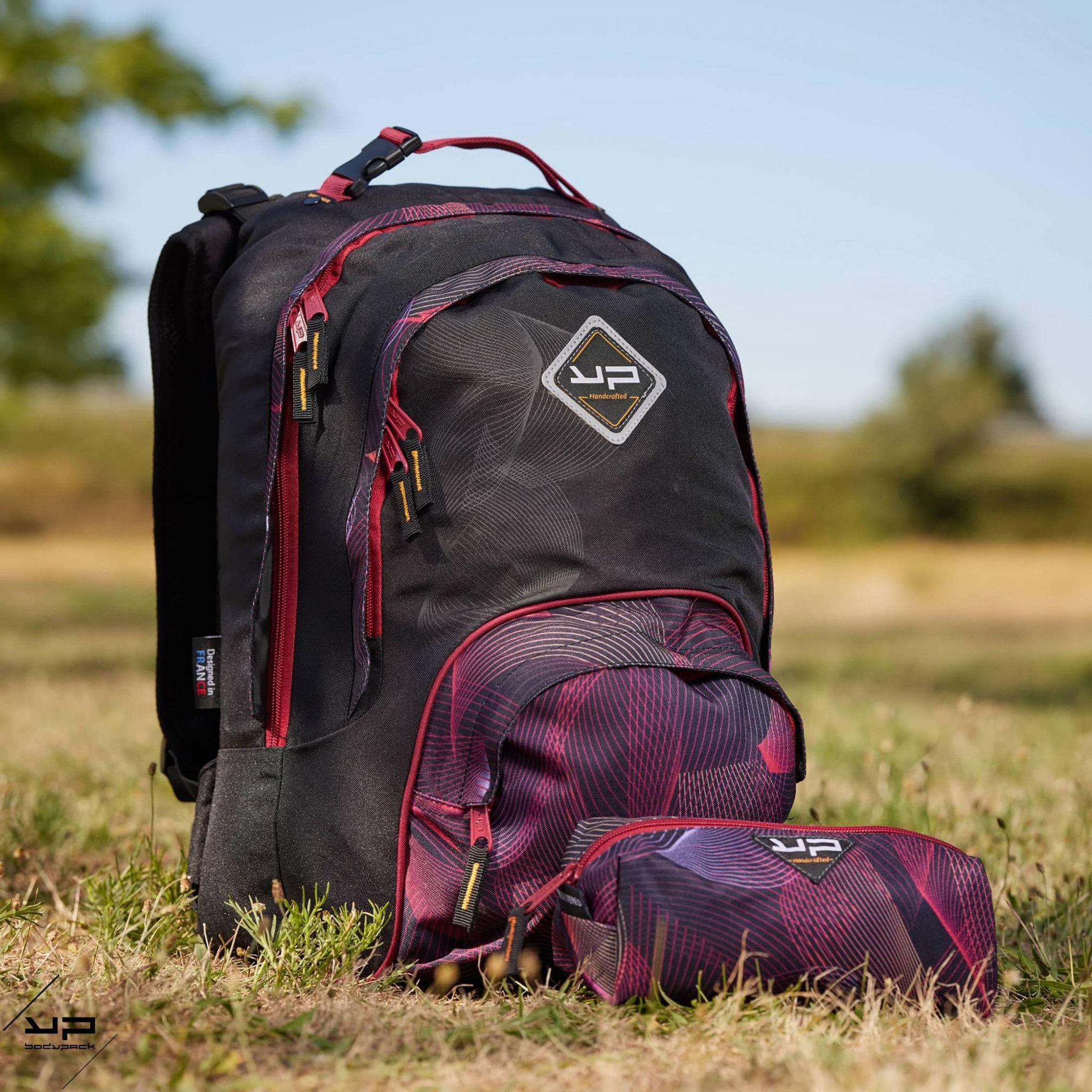 Voir la diapositive 2 : BODYPACK BODYPACK Trousse rectangle recyclée Moiré fuchsia