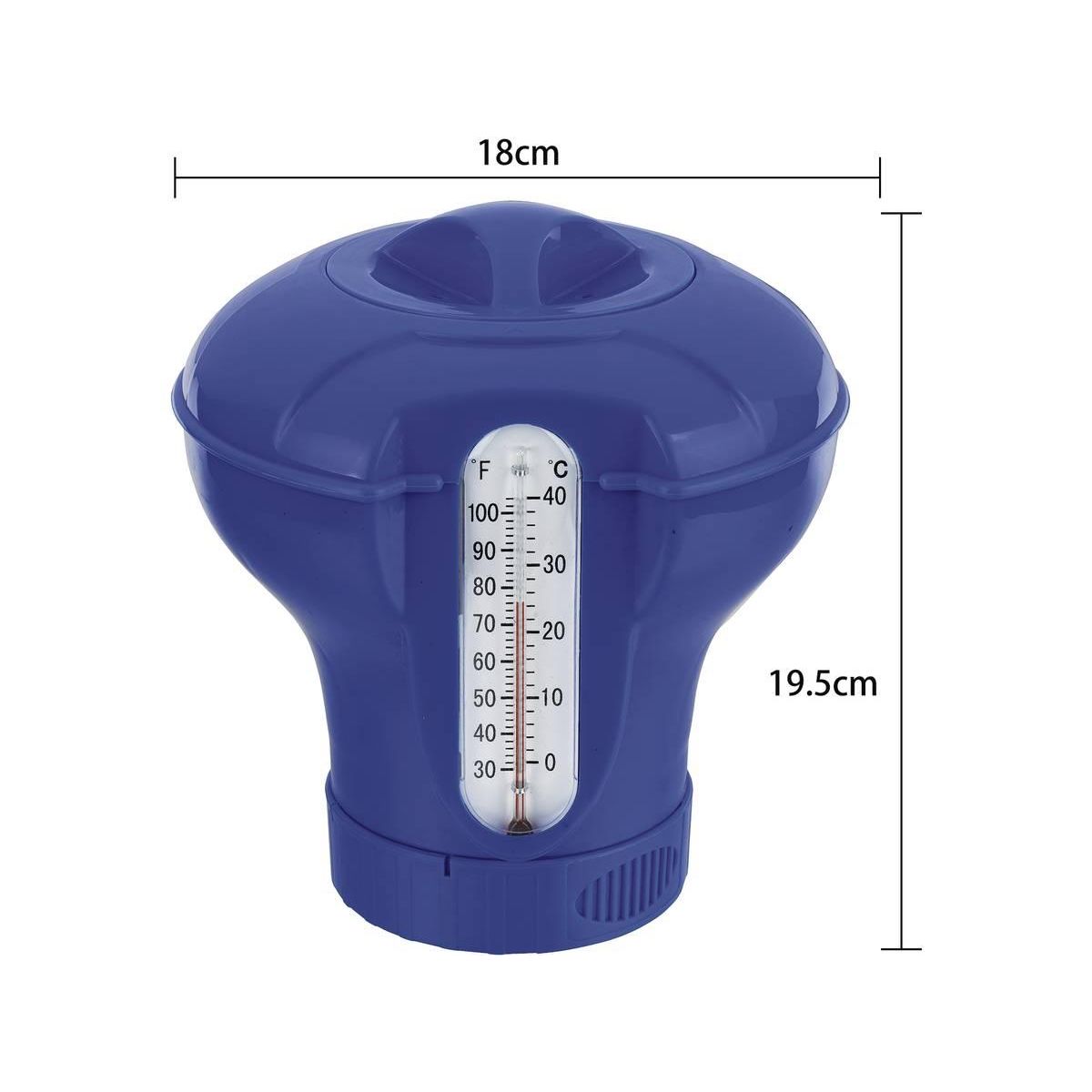 Habitat et Jardin Diffuseur de chlore flottant avec thermomètre intégré