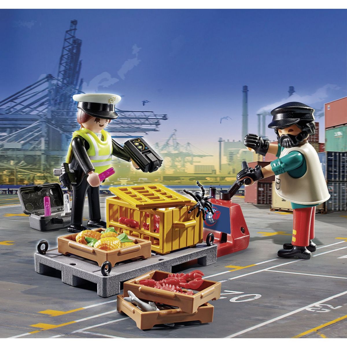 PLAYMOBIL 70775 - CITY Action - Ouvrier et douanière