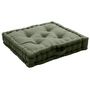 Voir la diapositive 1 : Paris Prix Coussin de Sol Uni  Panama  50x50cm Vert Gris