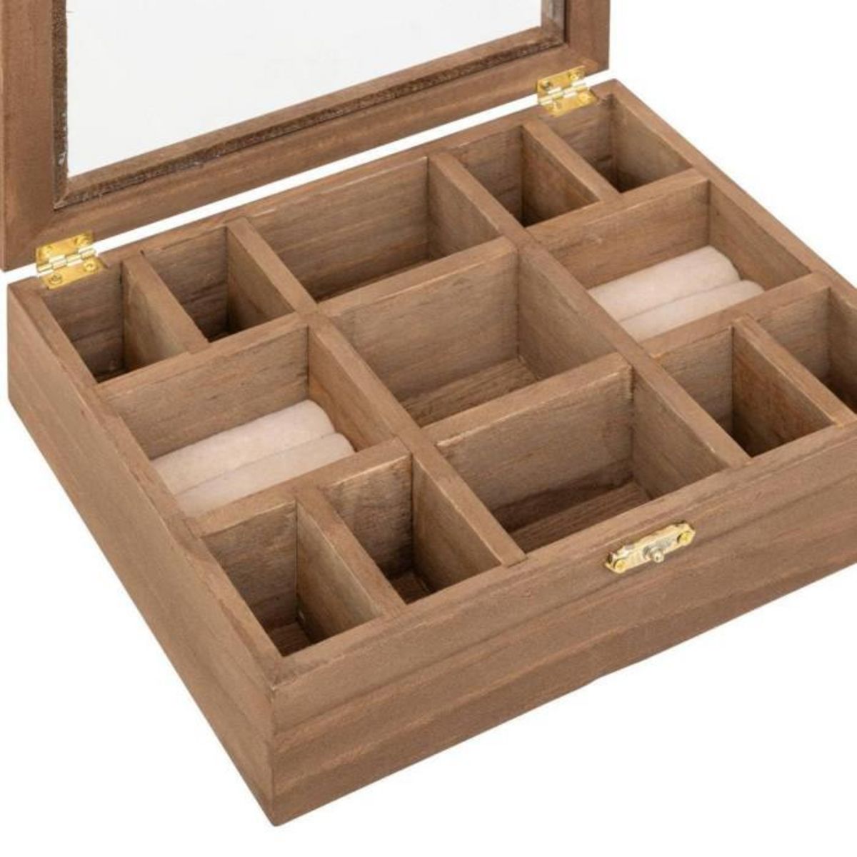 ATMOSPHERA Boîte à Bijoux en Bois  Floral  20cm Marron