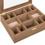 Voir la diapositive 3 : ATMOSPHERA Boîte à Bijoux en Bois  Floral  20cm Marron