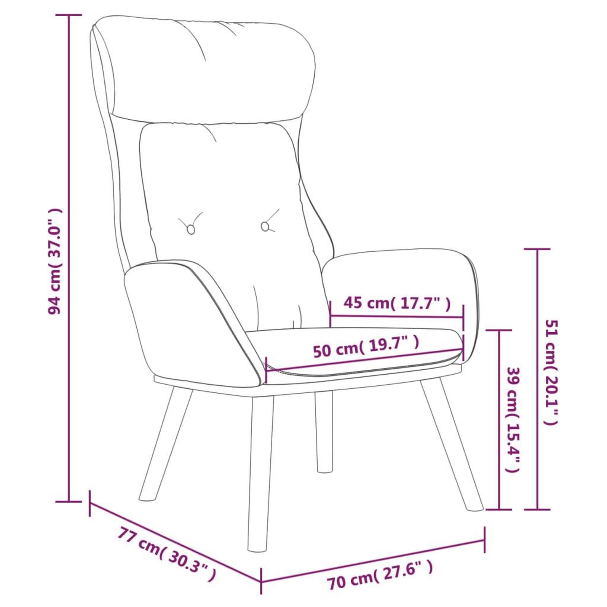 Voir la diapositive 6 : VIDAXL Chaise de relaxation Creme Tissu