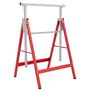 Voir la diapositive 1 : HOMCOM Lot de 2 tréteaux pliables télescopiques hauteur réglable 80-130 cm rouge