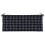 Voir la diapositive 4 : VIDAXL Coussin de banc de jardin carreaux noir 120x50x7 cm tissu