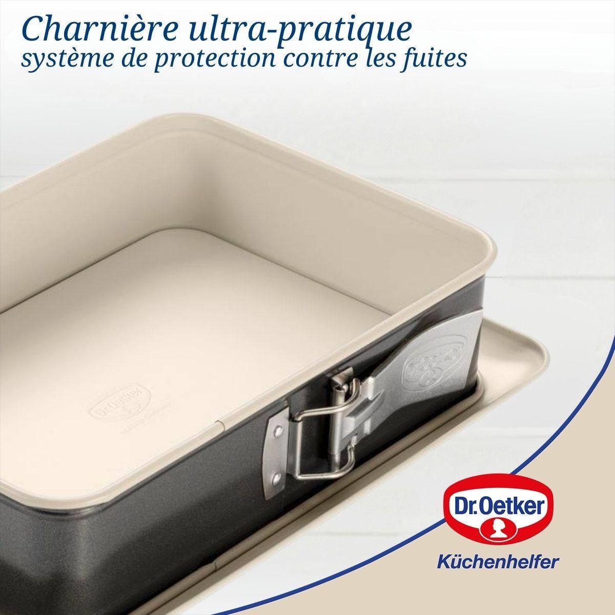 DR.OETKER Ensemble de 2 Moules à gâteau céramique et plat four 28 x 18 cm Dr Oetker Back Trend