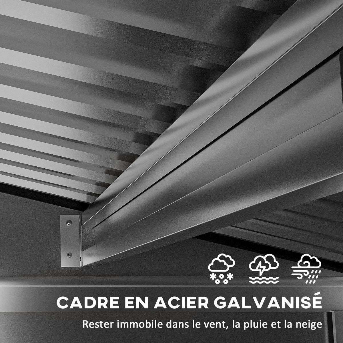 OUTSUNNY Abri de jardin cabanon dim. 190L x 131l x 188H cm porte verrouillable ventilations tôle acier ondulé marron