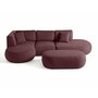Voir la diapositive 5 : LISA DESIGN Santorini - canapé modulable d'angle gauche + pouf - 5 places - en tissu texturé