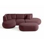 Voir la diapositive 5 : LISA DESIGN Santorini - canapé modulable d'angle gauche + pouf - 5 places - en tissu texturé