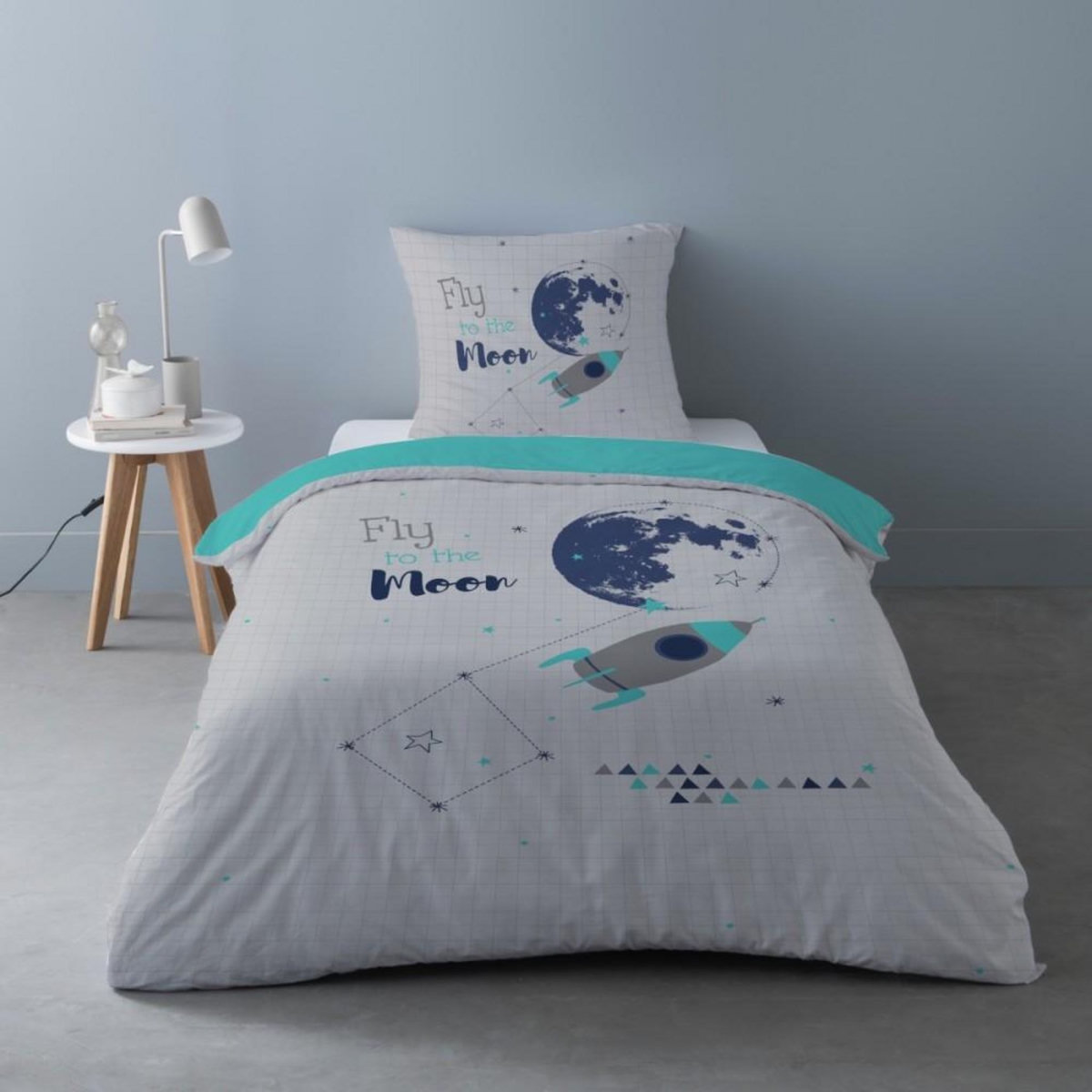 Dourev Housse de couette 140x200 CAPTAIN + 1 taie 100% coton