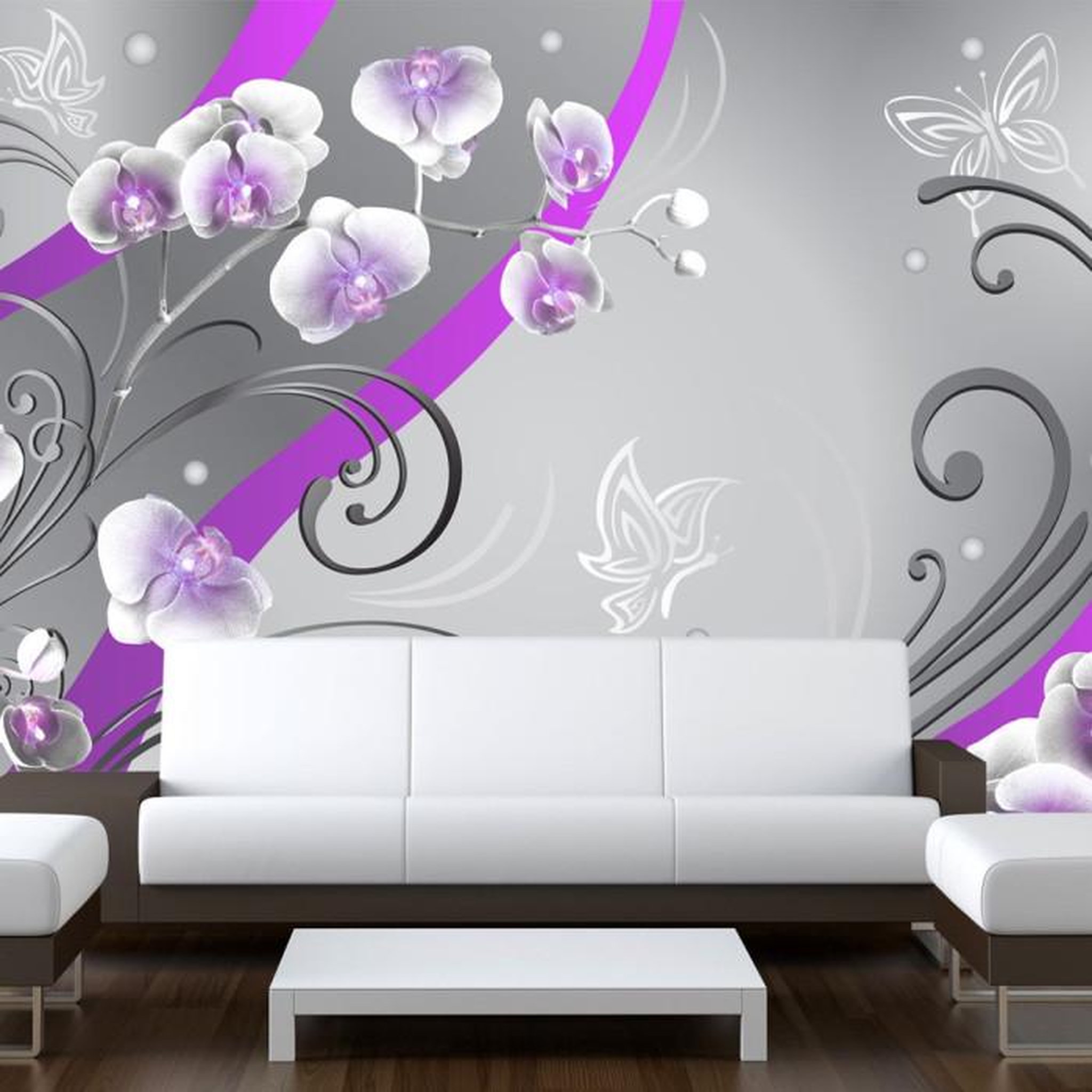 Paris Prix Papier Peint  Purple Orchids Variation. Coloris disponibles : Multicolore