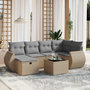 Voir la diapositive 1 : VIDAXL Salon de jardin avec coussins 7pcs melange beige resine tressee