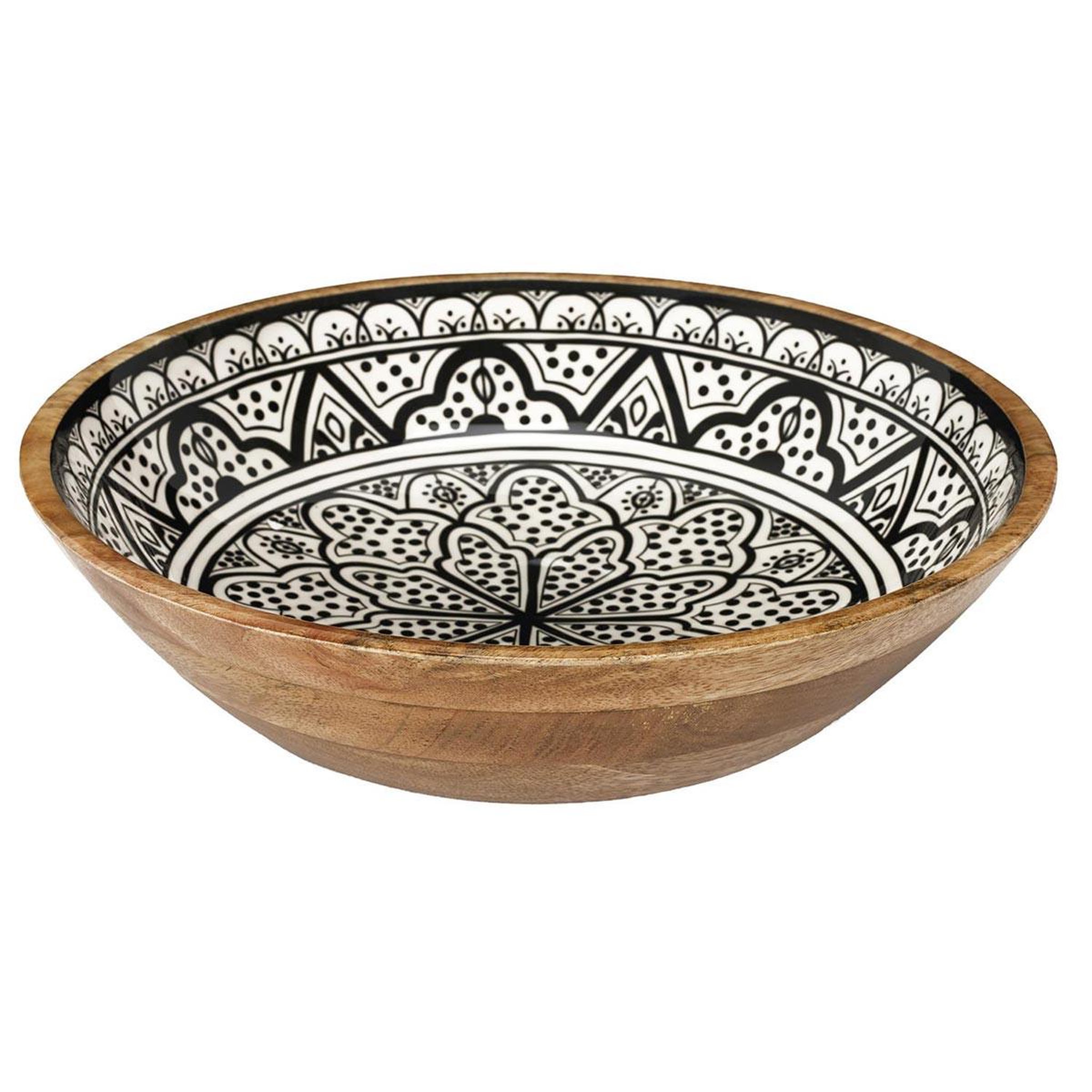 The Home Deco Factory Saladier en bois  dune  33cm noir
