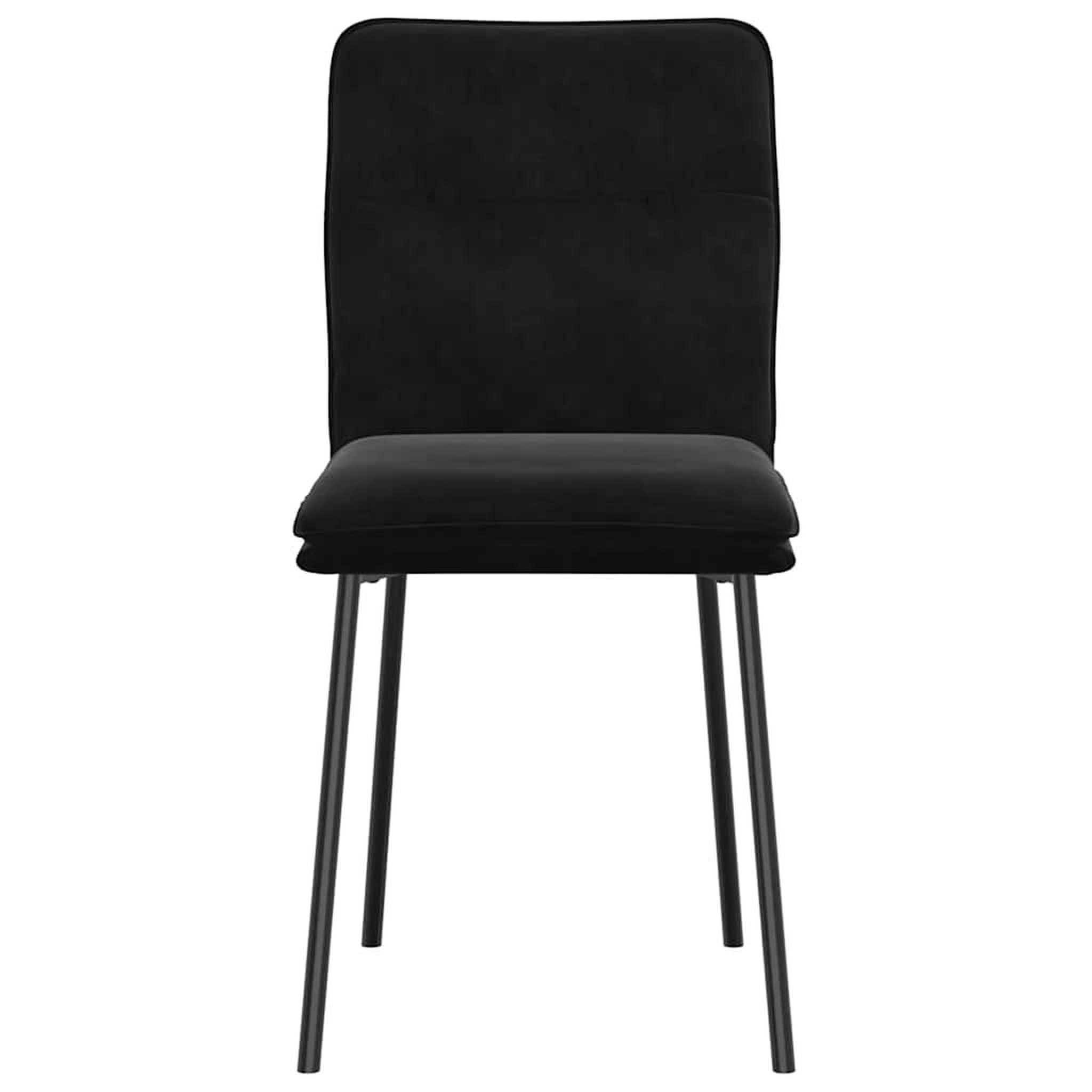 Voir la diapositive 4 : VIDAXL Chaises a manger lot de 4 Noir Velours