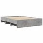 Voir la diapositive 4 : VIDAXL Cadre de lit sans matelas gris beton 135x190 cm bois ingenierie