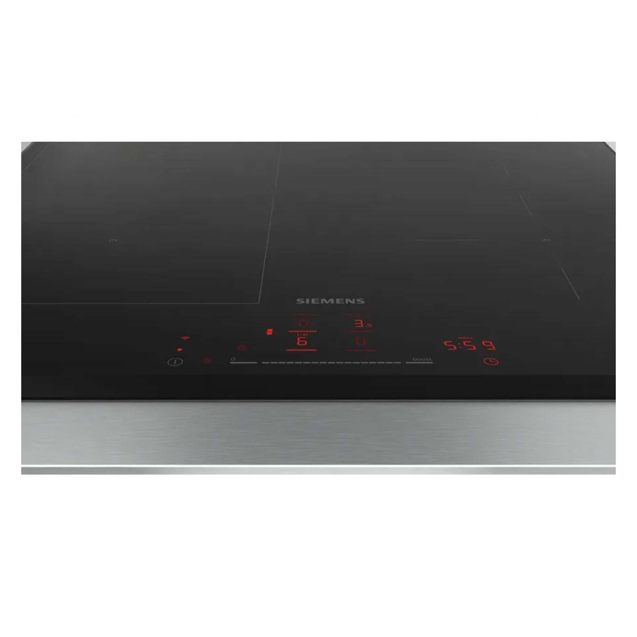 Voir la diapositive 3 : Siemens Table de cuisson induction 60cm 4 foyers 6900w noir - ED651HSB1E