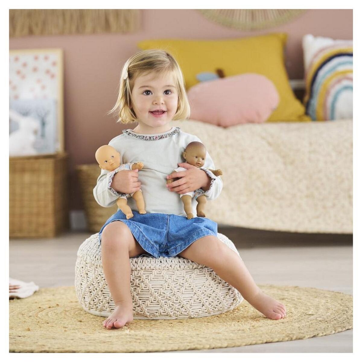 Corolle Poupon Mini Calin Lapins Yeux Marron