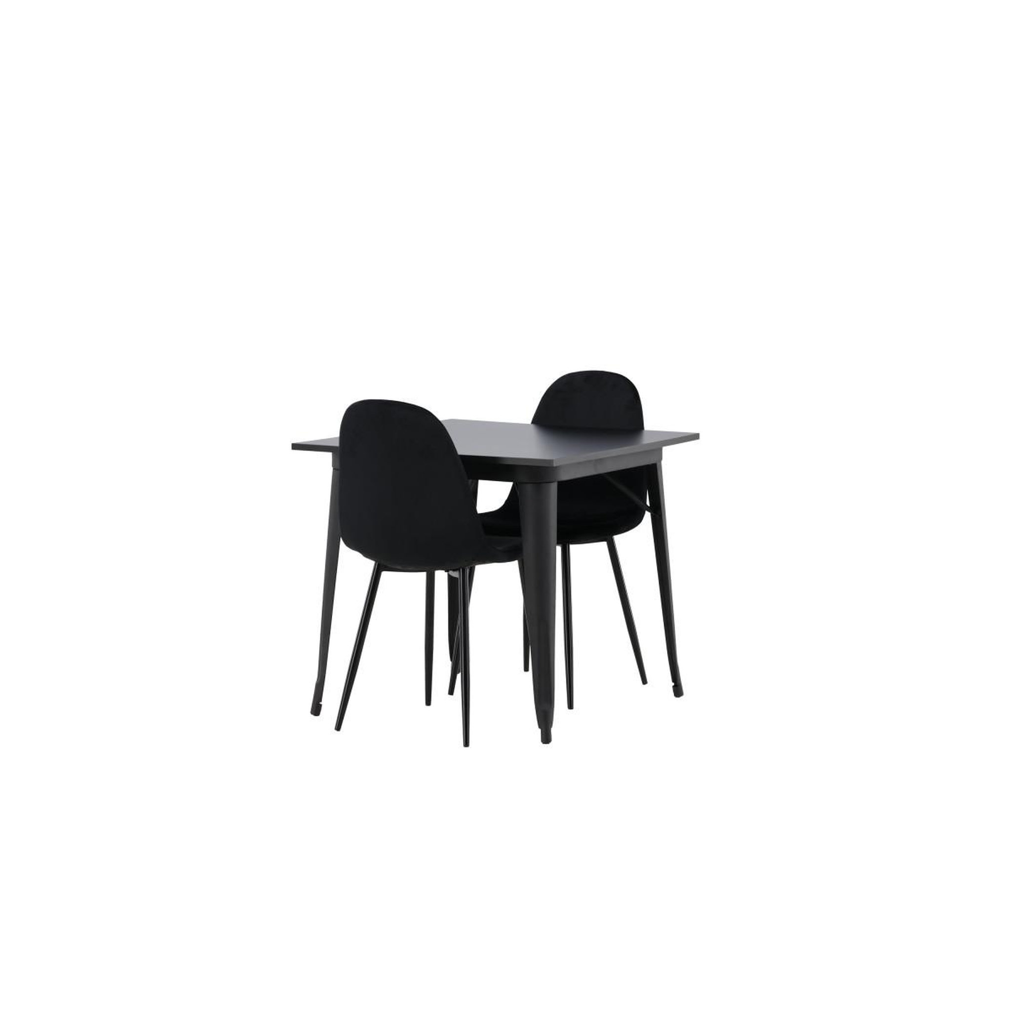 Voir la diapositive 5 : Paris Prix Ensemble table à manger & 2 chaises  tempe & polar  80cm noir