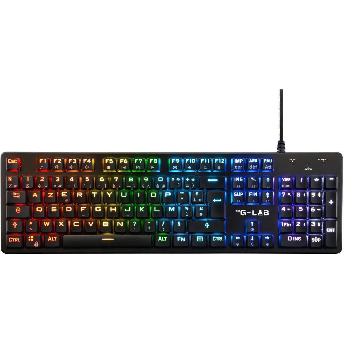 THE G-LAB Clavier gamer KEYZ PLATINIUM FR
