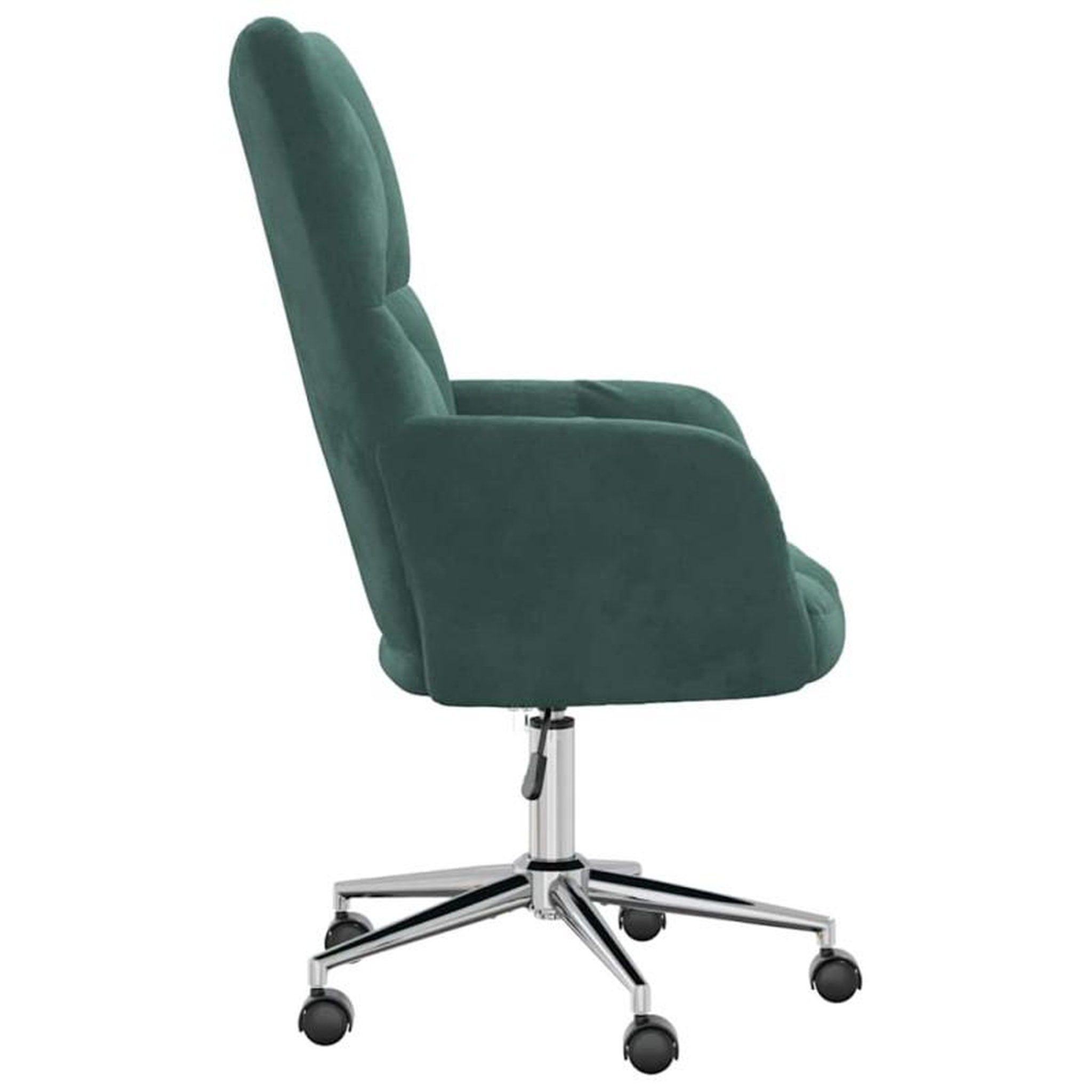 Voir la diapositive 4 : VIDAXL Chaise de relaxation Vert foncé Velours