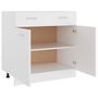 Voir la diapositive 5 : VIDAXL Armoire de plancher a tiroir Blanc 80x46x81,5cm Bois ingenierie