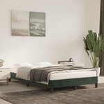 VIDAXL Cadre de lit sans matelas vert fonce 120x190 cm velours