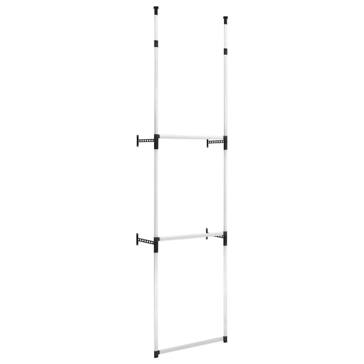 VIDAXL Systeme de garde-robe telescopique avec barres Aluminium