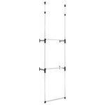 VIDAXL Systeme de garde-robe telescopique avec barres Aluminium
