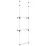 Voir la diapositive 1 : VIDAXL Systeme de garde-robe telescopique avec barres Aluminium