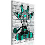 Voir la diapositive 1 : Paris Prix Tableau Imprimé  Giraffe with Pipe Green