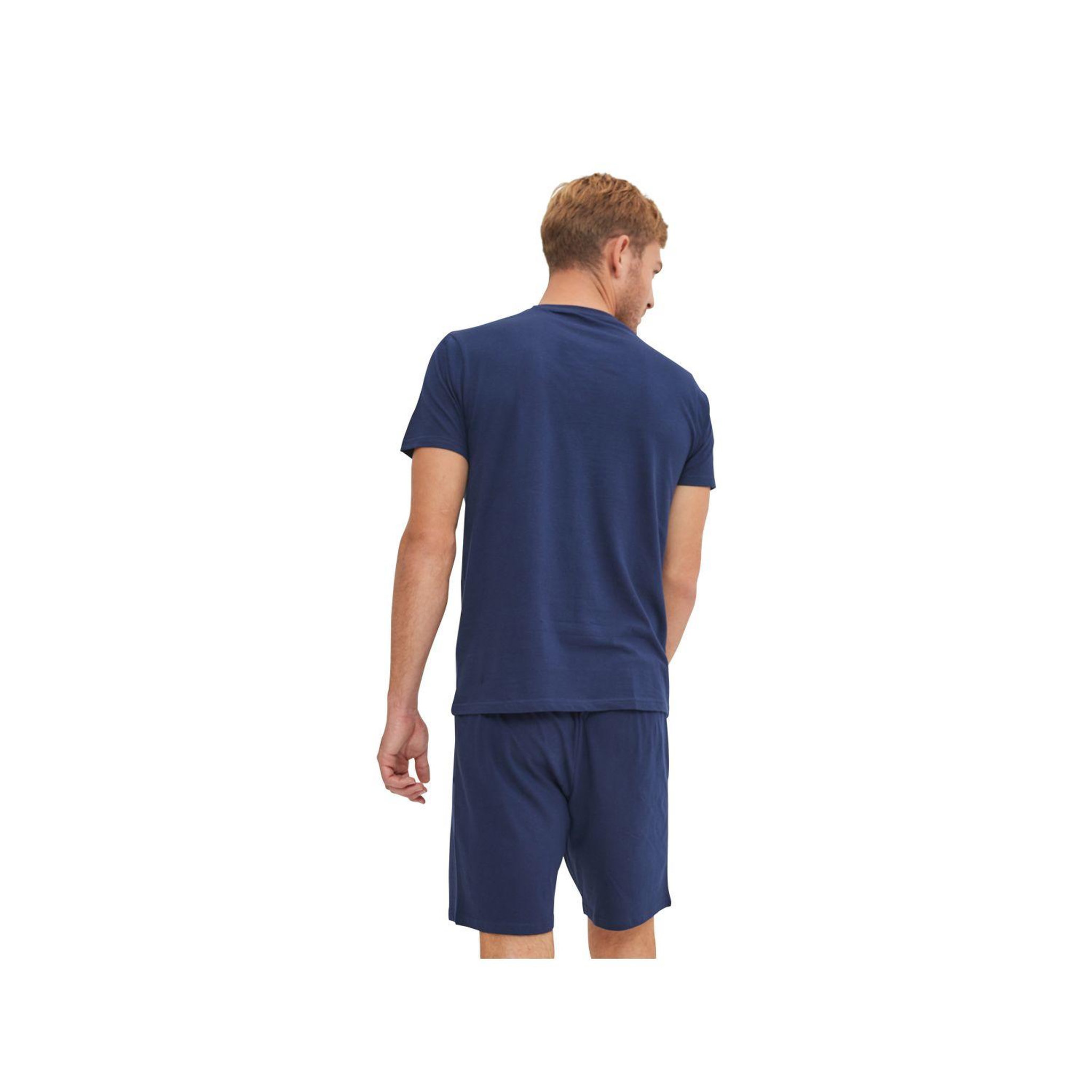 Voir la diapositive 2 : SERGE BLANCO Ensemble Pyjama court Tshirt col rond homme en coton