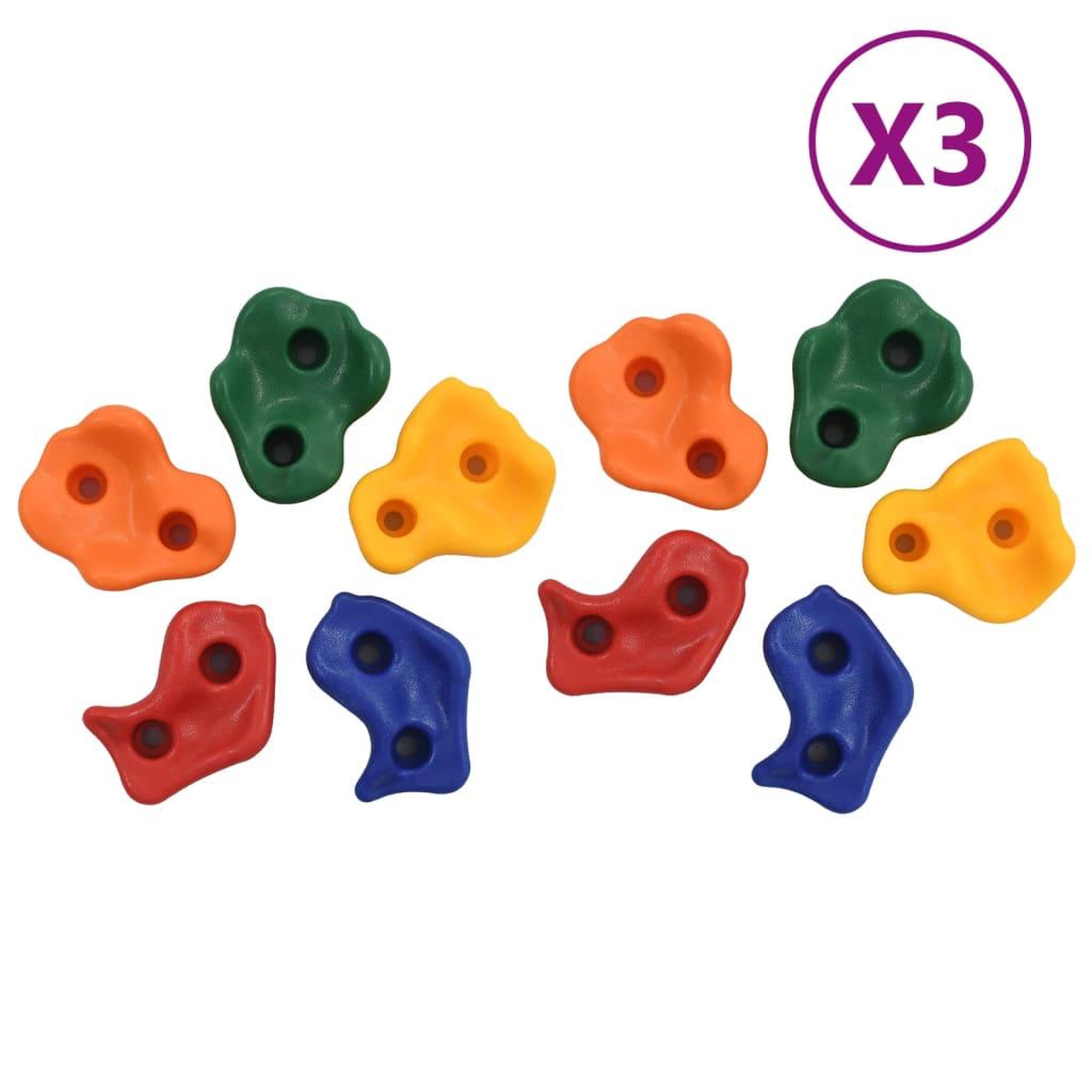 VIDAXL Pierres d'escalade 30 pcs PE Multicolore