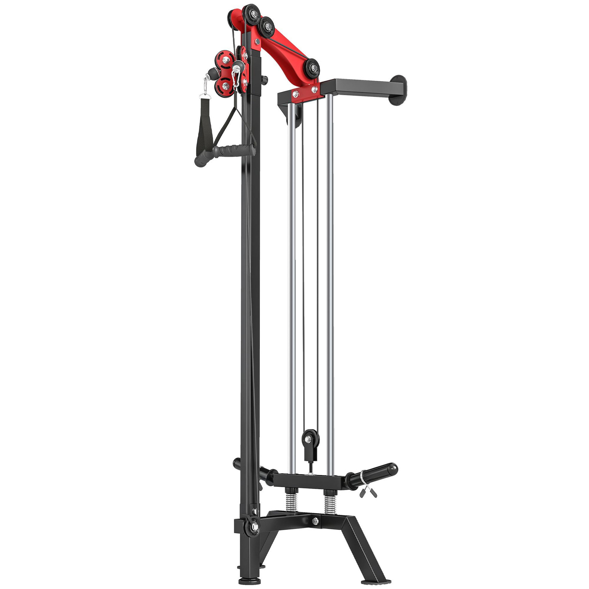 Voir la diapositive 5 : HOMCOM Machine à poulie musculation réglable 16 positions contrepoids max. 60 kg