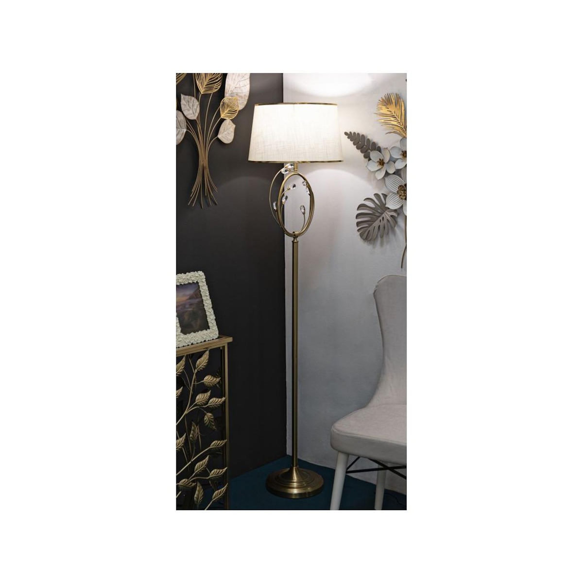 Paris Prix Lampadaire Design en Métal  Versailles  170cm Or