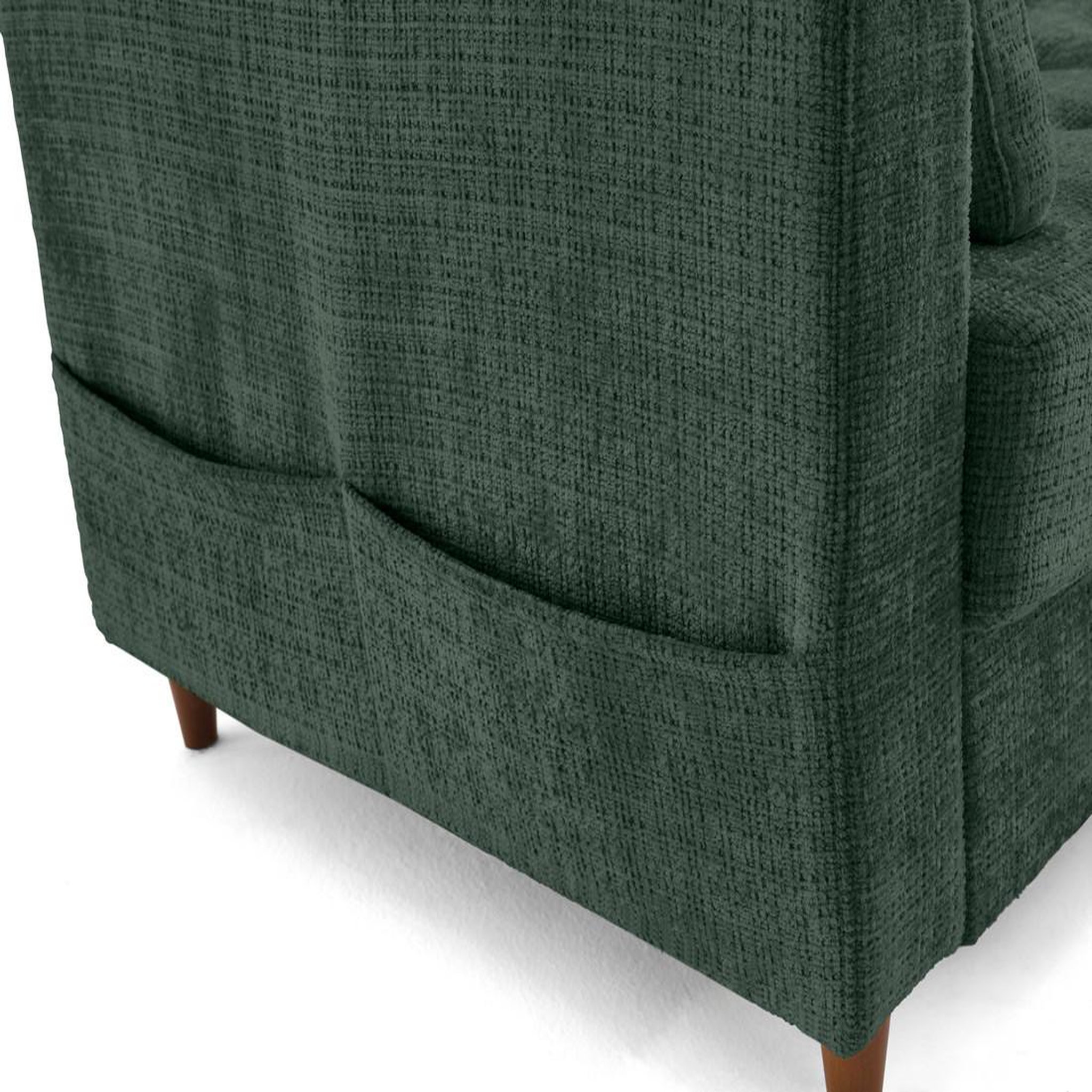 Voir la diapositive 5 : LISA DESIGN Anna - canapé d'angle droit 5 places convertible en velours texturé