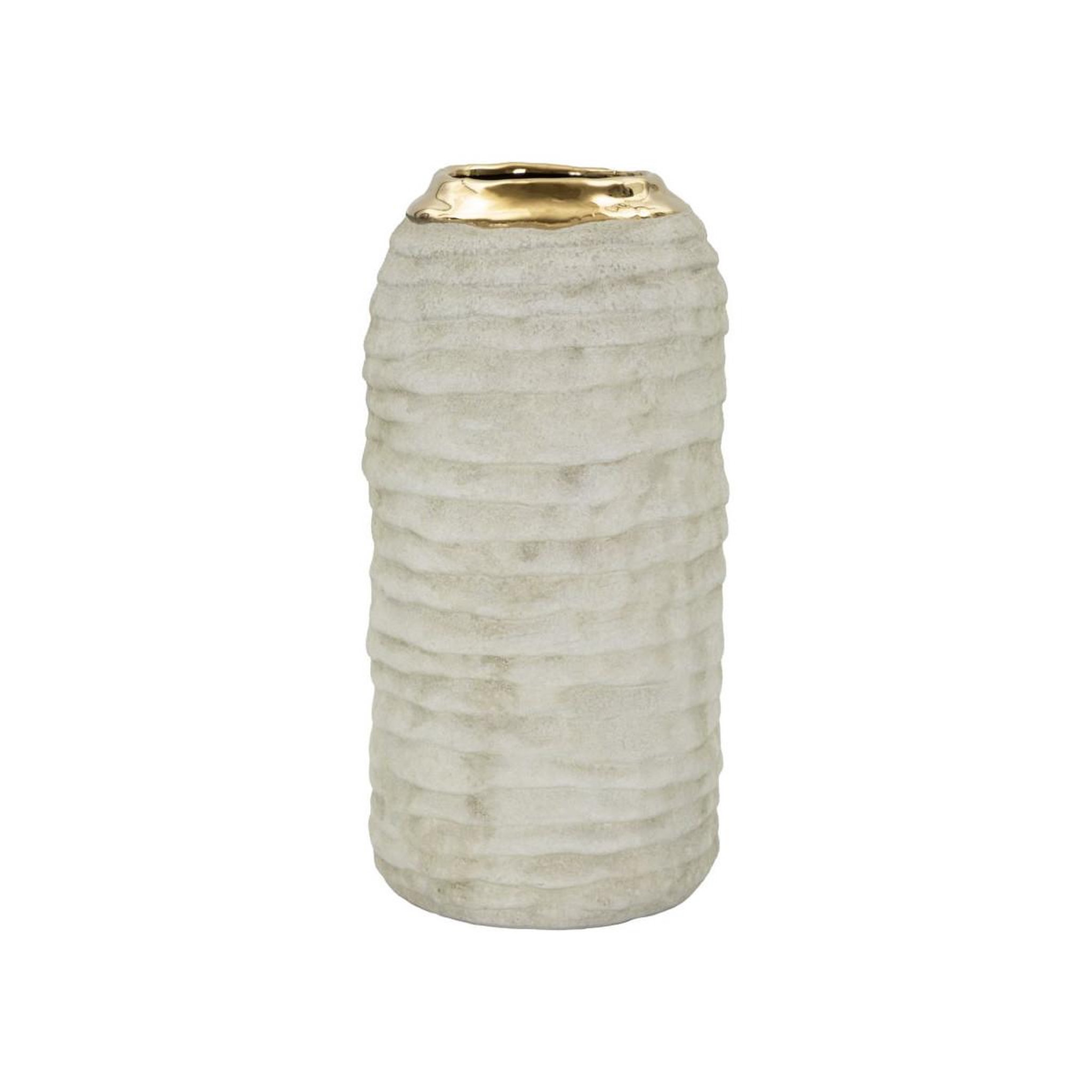 Paris Prix Vase design en céramique  lima  25cm gris