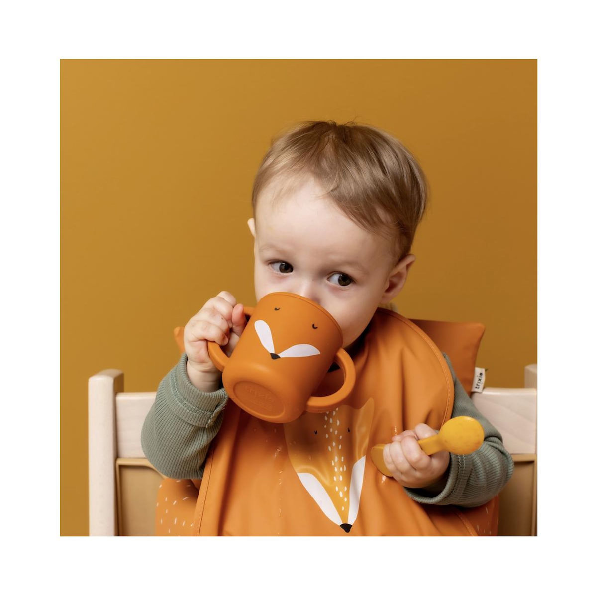 Trixie Tasse d apprentissage en silicone - Mr Fox - trixie