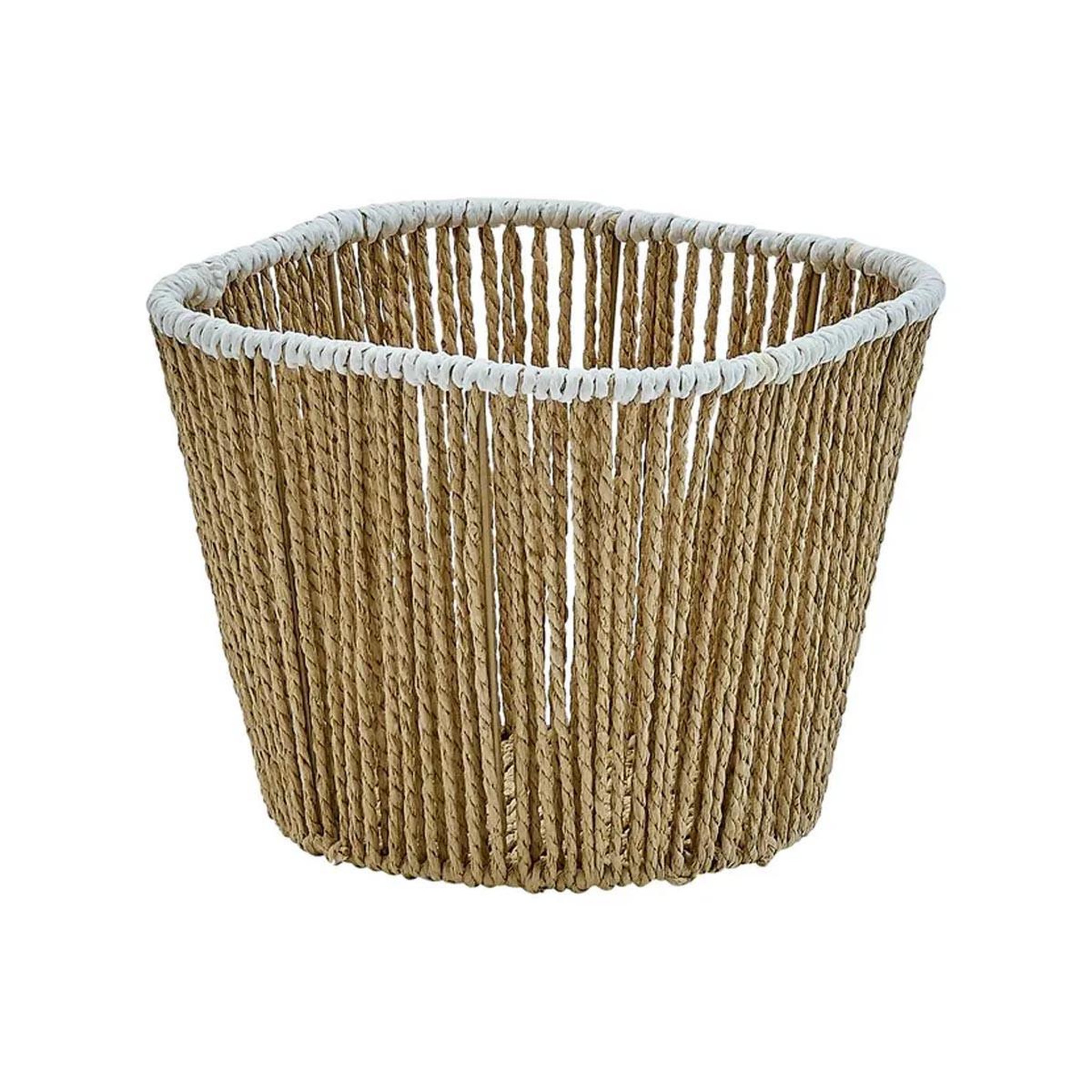 Voir la diapositive 3 : ATMOSPHERA Table d'appoint & 2 paniers  banjo  37cm beige