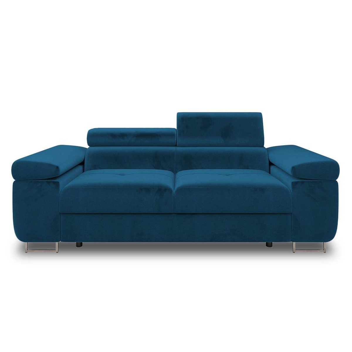 BEST MOBILIER Pablo - canapé droit 2 places avec têtières ajustables - en velours