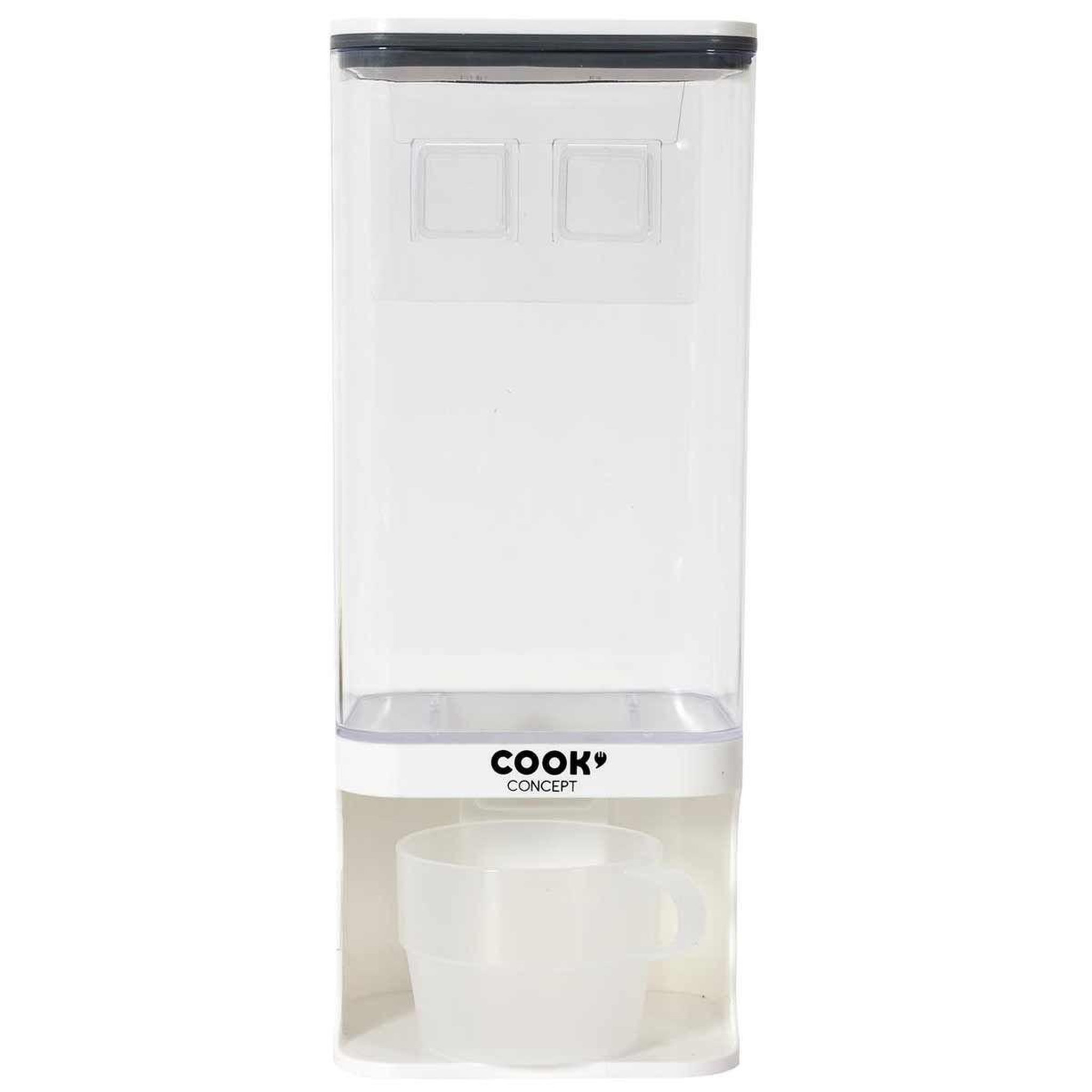 COOK CONCEPT Distributeur d'Aliments Secs  Céréales  1,5L Transparent