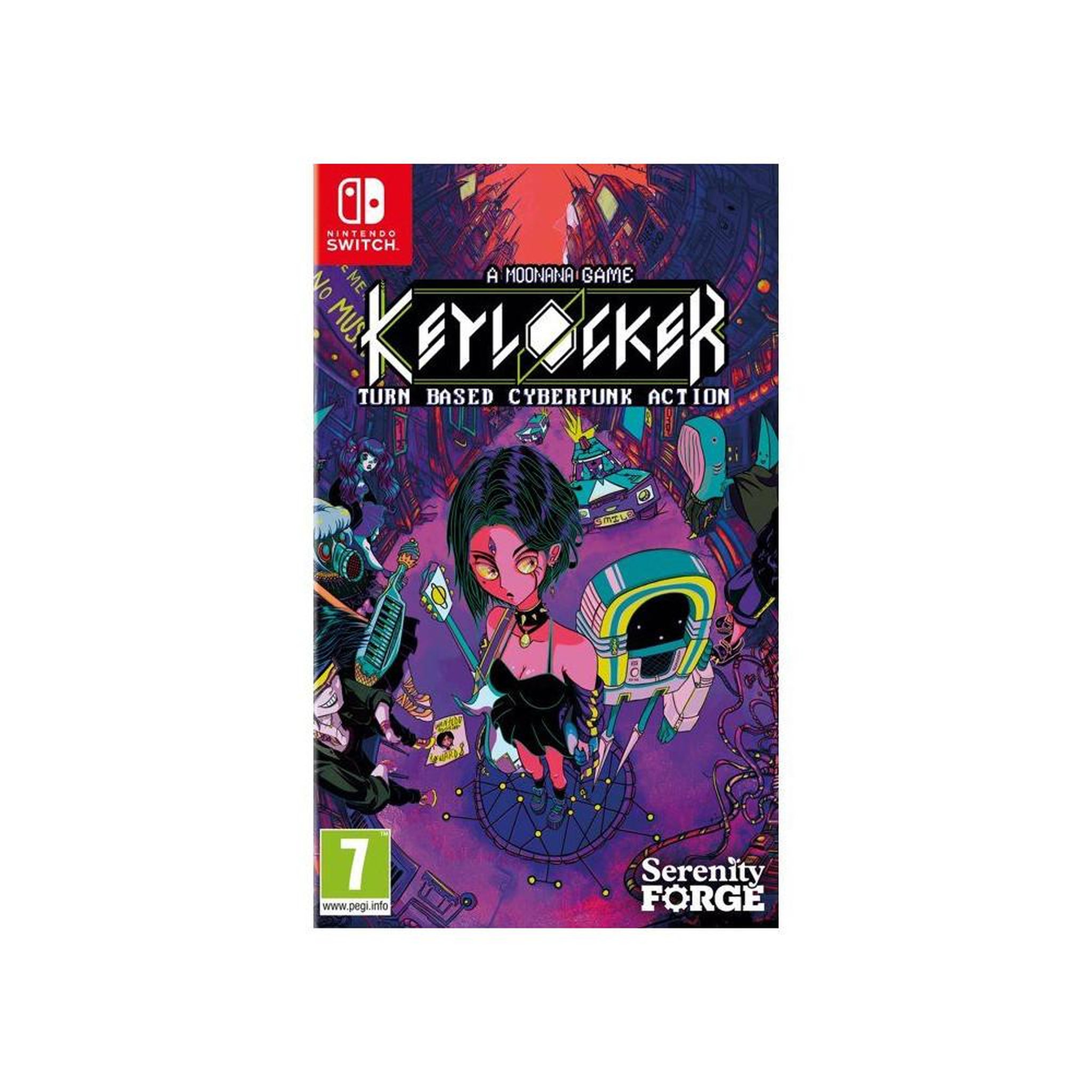 Just for games Keylocker: turn-based cyberpunk rhythm JRPG sur Nintendo Switch, édition Standard