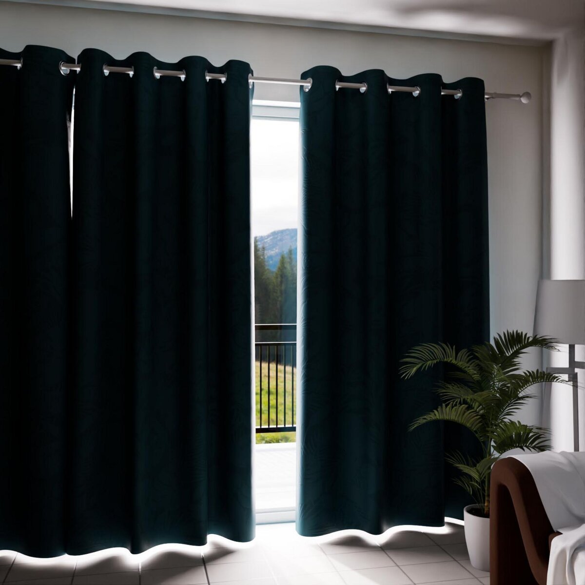 SOLEIL D'OCRE Rideau occultant à oeillets 135x250 cm TROPIC, par Soleil d'Ocre