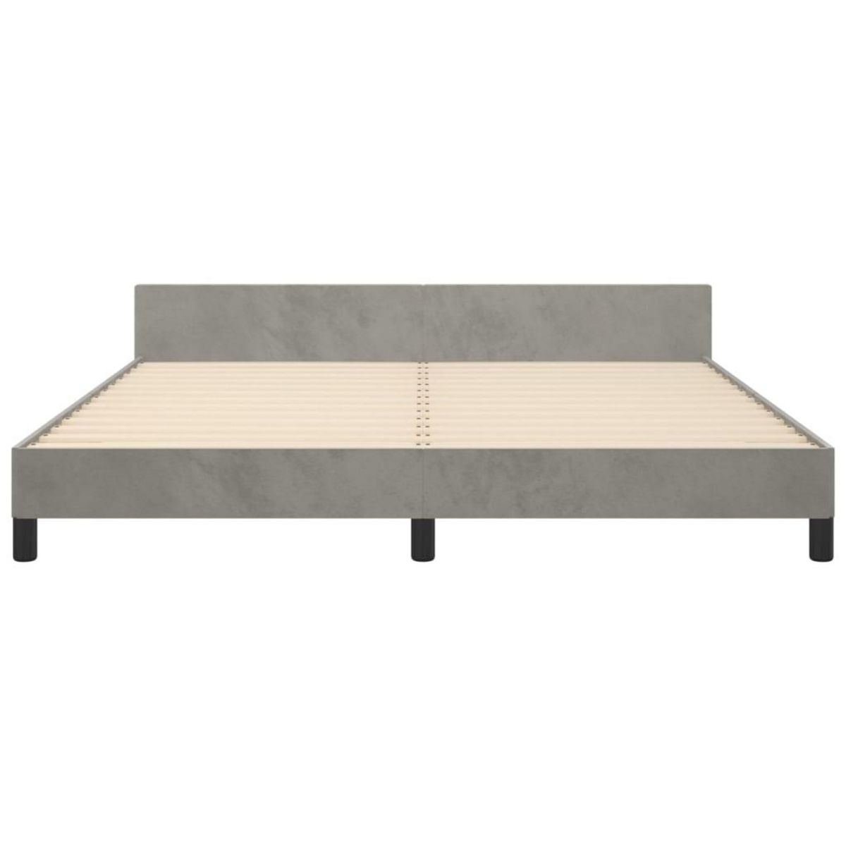 VIDAXL Cadre de lit sans matelas gris clair 160x200 cm velours